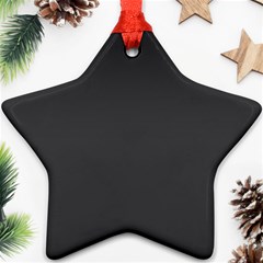 Dark Slate Grey Color Ornament (star) by SpinnyChairDesigns