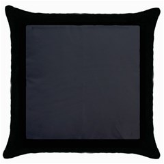 Dark Slate Grey Color Throw Pillow Case (black) by SpinnyChairDesigns