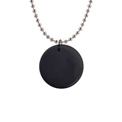 Dark Slate Grey Color 1  Button Necklace by SpinnyChairDesigns