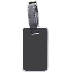 Dark Slate Grey Color Luggage Tag (one Side) by SpinnyChairDesigns