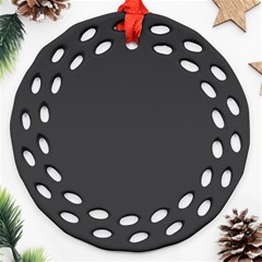 Dark Slate Grey Color Ornament (round Filigree) by SpinnyChairDesigns