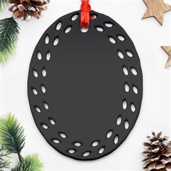 Dark Slate Grey Color Ornament (oval Filigree) by SpinnyChairDesigns