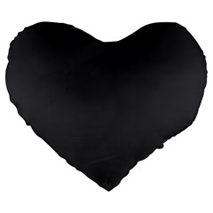 Dark Slate Grey Color Large 19  Premium Flano Heart Shape Cushions by SpinnyChairDesigns