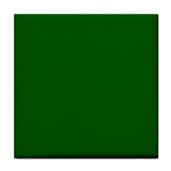 True Emerald Green Color Tile Coaster by SpinnyChairDesigns