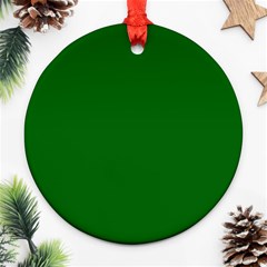 True Emerald Green Color Ornament (round) by SpinnyChairDesigns