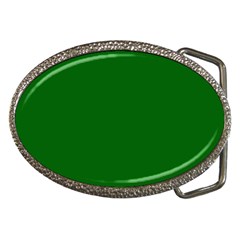 True Emerald Green Color Belt Buckles by SpinnyChairDesigns