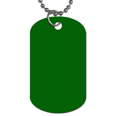 True Emerald Green Color Dog Tag (one Side) by SpinnyChairDesigns