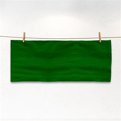 True Emerald Green Color Hand Towel by SpinnyChairDesigns