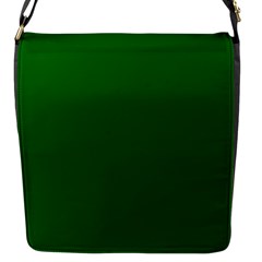 True Emerald Green Color Flap Closure Messenger Bag (s) by SpinnyChairDesigns