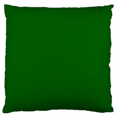 True Emerald Green Color Standard Flano Cushion Case (two Sides) by SpinnyChairDesigns