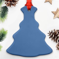 Faded Blue Color Christmas Tree Ornament (two Sides) by SpinnyChairDesigns