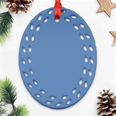 Faded Blue Color Ornament (oval Filigree) by SpinnyChairDesigns