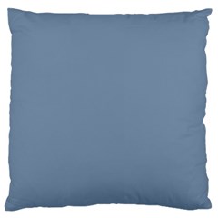 Faded Denim Blue Color Large Flano Cushion Case (two Sides) by SpinnyChairDesigns