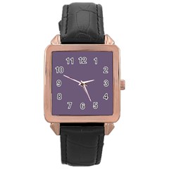 Grape Compote Purple Color Rose Gold Leather Watch  by SpinnyChairDesigns