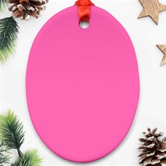 Hot Hollywood Pink Color Ornament (Oval)