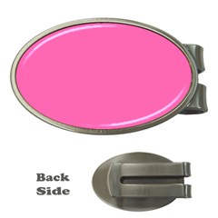 Hot Hollywood Pink Color Money Clips (Oval) 