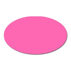 Hot Hollywood Pink Color Oval Magnet