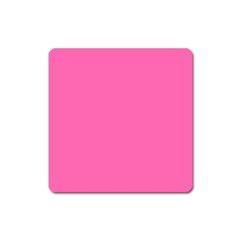 Hot Hollywood Pink Color Square Magnet