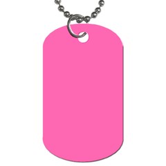 Hot Hollywood Pink Color Dog Tag (one Side) by SpinnyChairDesigns