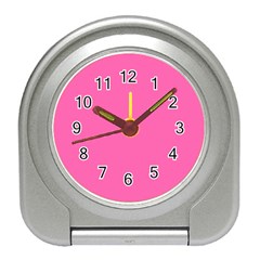 Hot Hollywood Pink Color Travel Alarm Clock by SpinnyChairDesigns