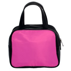 Hot Hollywood Pink Color Classic Handbag (Two Sides)