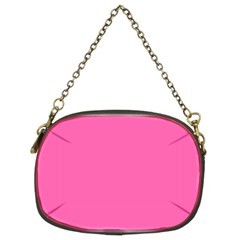 Hot Hollywood Pink Color Chain Purse (Two Sides)