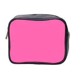 Hot Hollywood Pink Color Mini Toiletries Bag (two Sides) by SpinnyChairDesigns