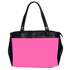 Hot Hollywood Pink Color Oversize Office Handbag (2 Sides)