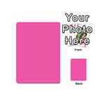 Hot Hollywood Pink Color Playing Cards 54 Designs (Mini) Back