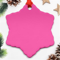 Hot Hollywood Pink Color Ornament (Snowflake)