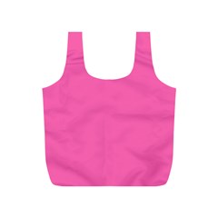 Hot Hollywood Pink Color Full Print Recycle Bag (S)