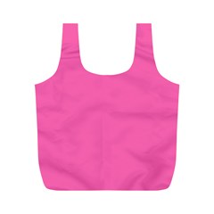 Hot Hollywood Pink Color Full Print Recycle Bag (M)