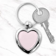 Lavender Blush Pink Color Key Chain (heart) by SpinnyChairDesigns