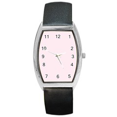 Lavender Blush Pink Color Barrel Style Metal Watch by SpinnyChairDesigns