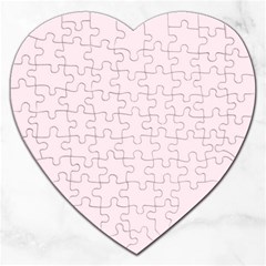 Lavender Blush Pink Color Jigsaw Puzzle (heart) by SpinnyChairDesigns