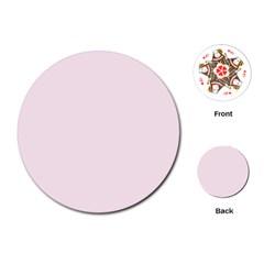 Lavender Blush Pink Color Playing Cards Single Design (round) by SpinnyChairDesigns