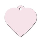 Lavender Blush Pink Color Dog Tag Heart (Two Sides) Front