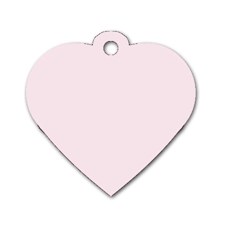 Lavender Blush Pink Color Dog Tag Heart (Two Sides)