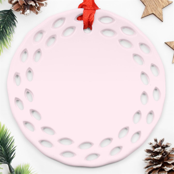 Lavender Blush Pink Color Ornament (Round Filigree)