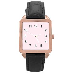 Lavender Blush Pink Color Rose Gold Leather Watch  by SpinnyChairDesigns