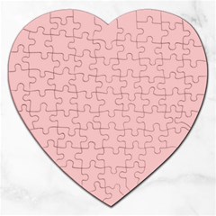 Baby Pink Color Jigsaw Puzzle (heart) by SpinnyChairDesigns