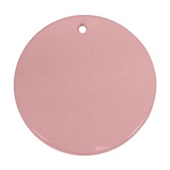 Baby Pink Color Round Ornament (two Sides) by SpinnyChairDesigns