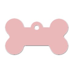 Baby Pink Color Dog Tag Bone (two Sides) by SpinnyChairDesigns