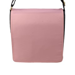 Baby Pink Color Flap Closure Messenger Bag (l) by SpinnyChairDesigns