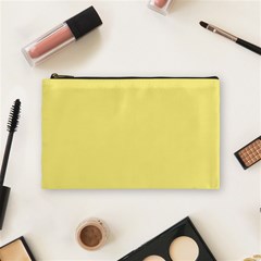 True Lemon Yellow Color Cosmetic Bag (medium) by SpinnyChairDesigns