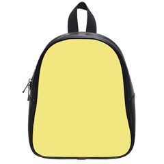 True Lemon Yellow Color School Bag (small) by SpinnyChairDesigns