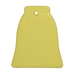 True Lemon Yellow Color Bell Ornament (Two Sides) Back