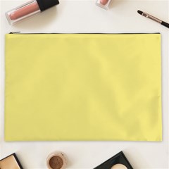 True Lemon Yellow Color Cosmetic Bag (xxl) by SpinnyChairDesigns