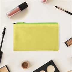 True Lemon Yellow Color Cosmetic Bag (xs) by SpinnyChairDesigns