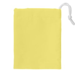 True Lemon Yellow Color Drawstring Pouch (5xl) by SpinnyChairDesigns